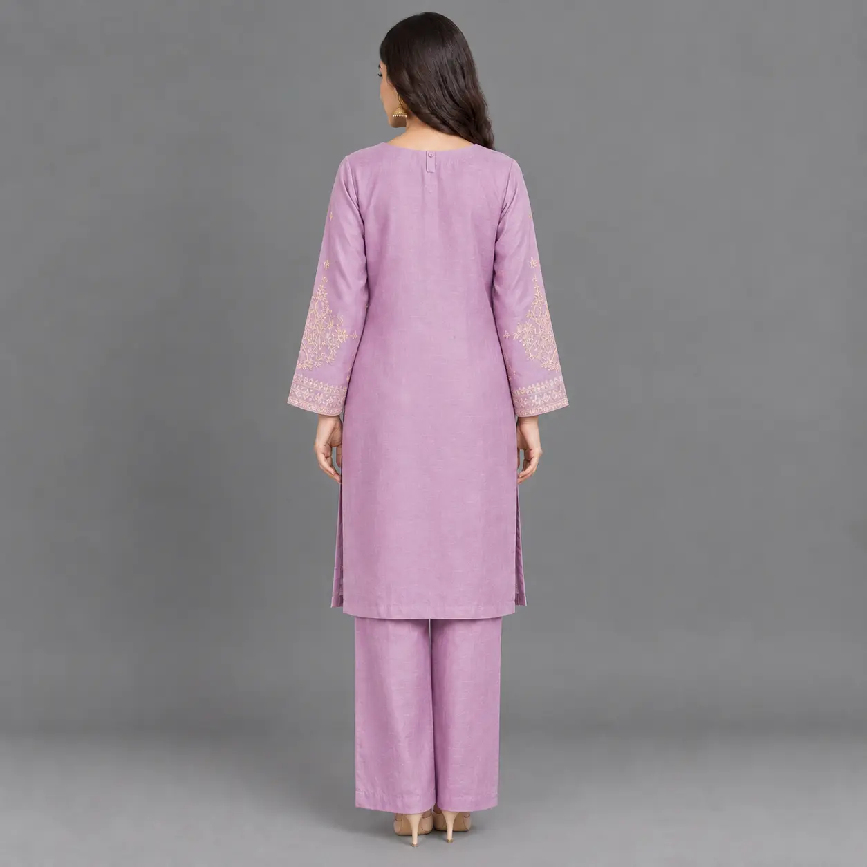 Embroidered 2-Piece Suit | Kehkashan Collection - Image 4