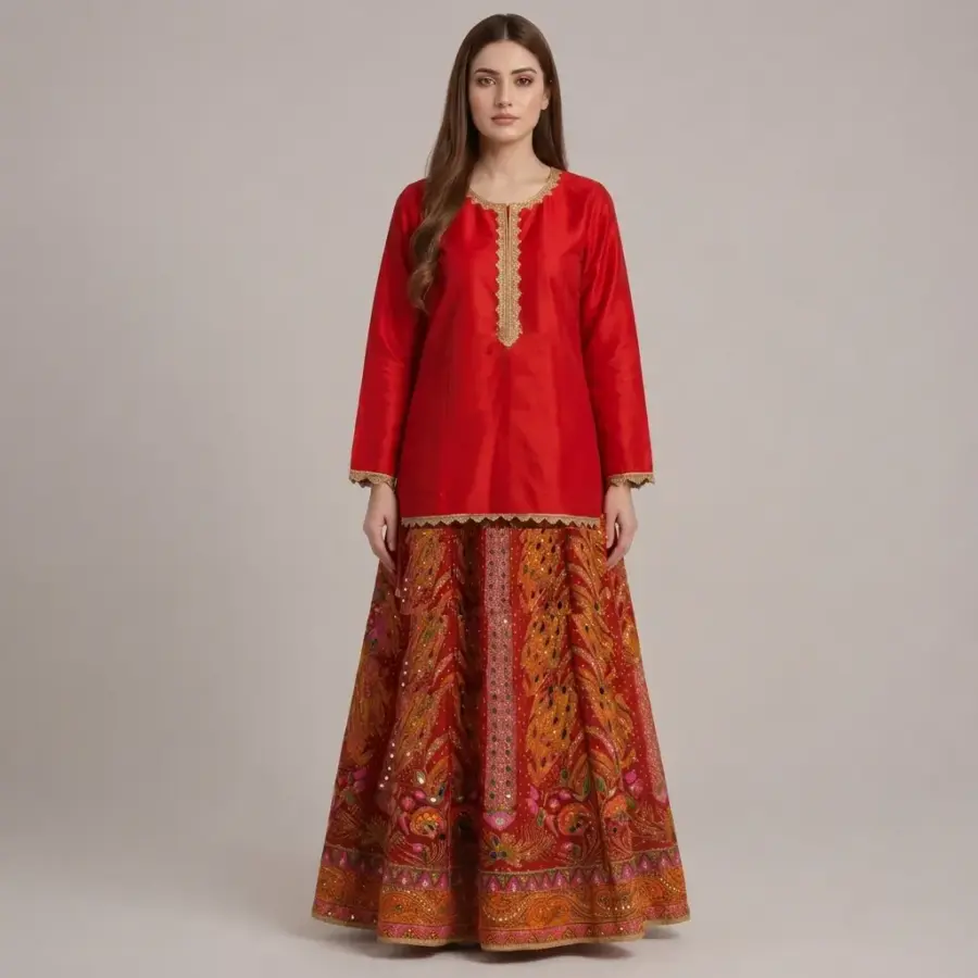 Half Mirror Sharrara 2-Piece Suit | KQ160 - Image 3